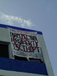 Transparent gegen Konzernrechte, Cancun-Innenstadt, 12.9.03