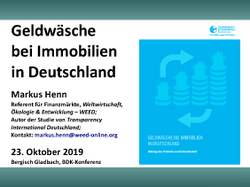 Präsentation: Geldwäsche bei Immobilien in Deutschland