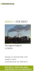 Kohle - Für wen? - Klimagerechtigkeit in Berlin